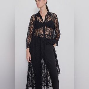 ZARA | Size S | Black Lace Shirt Dress
